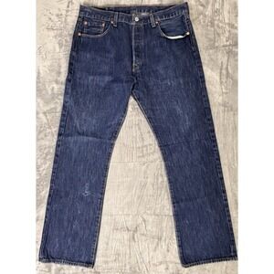 Levi's 501 Original Fit Jeans Mens 36x30 Blue Straight Leg Button Fly